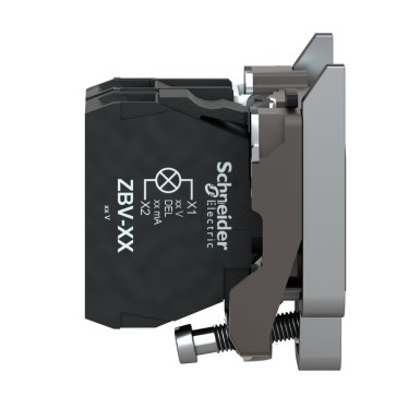 ZB4BW061 - Harmony XB4, Light block with body/fixing collar, metal, for BA9s bulb, <= 250 V, 1 NO - Schneider Electric - Harmony XB4, Light block with body/fixing collar, metal, for BA9s bulb, <= 250 V, 1 NO - Schneider Electric - 1