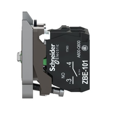 ZB4BW0B31 - Light block with body fixing collar, Harmony XB4, metal, green, integral LED, 24V AC DC, 1NO - Schneider Electric - Light block with body fixing collar, Harmony XB4, metal, green, integral LED, 24V AC DC, 1NO - Schneider Electric - 4