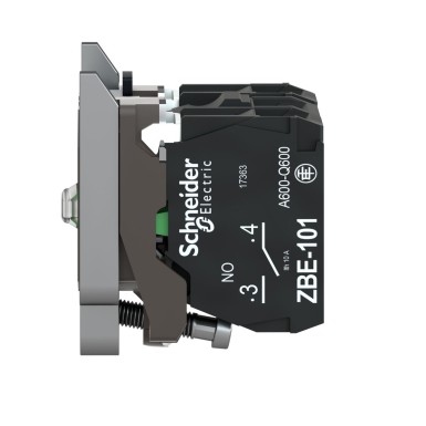 ZB4BW0B35 - Light block with body fixing collar, Harmony XB4, metal, green, integral LED, 24V AC DC, 1NO+1NC - Schneider Electric - Light block with body fixing collar, Harmony XB4, metal, green, integral LED, 24V AC DC, 1NO+1NC - Schneider Electric - 5