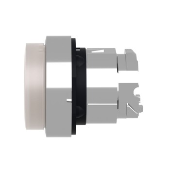 ZB4BW113 - Head for illuminated push button, Harmony XB4, metal, white projecting, 22mm, universal LED, spring return, plain lens - Schneider Electric - Head for illuminated push button, Harmony XB4, metal, white projecting, 22mm, universal LED, spring return, plain lens - Schneider Electric - 6