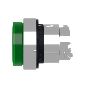 ZB4BW133 - Head for illuminated push button, Harmony XB4, metal, green projecting, 22mm, universal LED, spring return, plain lens - Schneider Electric - Head for illuminated push button, Harmony XB4, metal, green projecting, 22mm, universal LED, spring return, plain lens - Schneider Electric - 3