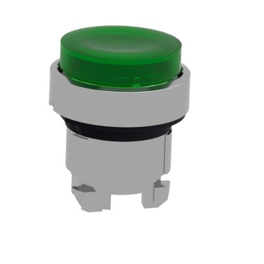 ZB4BW133 - Head for illuminated push button, Harmony XB4, metal, green projecting, 22mm, universal LED, spring return, plain lens - Schneider Electric - Head for illuminated push button, Harmony XB4, metal, green projecting, 22mm, universal LED, spring return, plain lens - Schneider Electric - 5