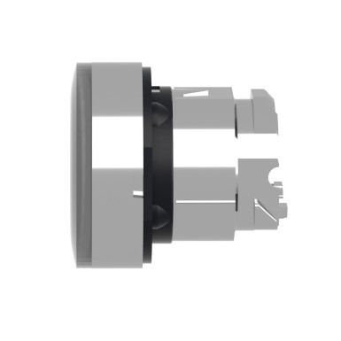 ZB4BW313S - Head for illuminated push button, Harmony XB4, metal, white flush, 22mm, universal LED, spring return, grooved lens - Schneider Electric - Head for illuminated push button, Harmony XB4, metal, white flush, 22mm, universal LED, spring return, grooved lens - Schneider Electric - 1