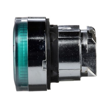 ZB4BW33 - Illuminated push button head, Harmony XB4, metal, flush, green, 22mm, spring return, plain lens for BA9s bulb - Schneider Electric - Illuminated push button head, Harmony XB4, metal, flush, green, 22mm, spring return, plain lens for BA9s bulb - Schneider Electric - 1