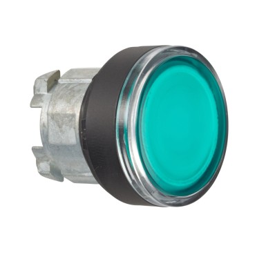 ZB4BW3337 - Head for illuminated push button, Harmony XB4, green flush pushbutton ?22 mm spring return integral - Schneider Electric - Head for illuminated push button, Harmony XB4, green flush pushbutton ?22 mm spring return integral - Schneider Electric - 0