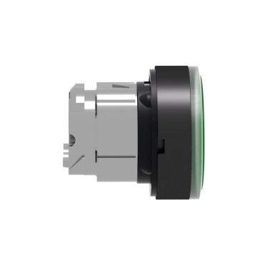 ZB4BW3337 - Head for illuminated push button, Harmony XB4, green flush pushbutton ?22 mm spring return integral - Schneider Electric - Head for illuminated push button, Harmony XB4, green flush pushbutton ?22 mm spring return integral - Schneider Electric - 1