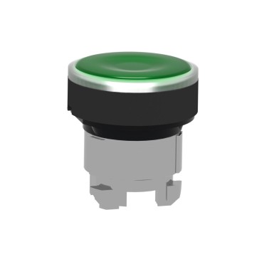 ZB4BW3337 - Head for illuminated push button, Harmony XB4, green flush pushbutton ?22 mm spring return integral - Schneider Electric - Head for illuminated push button, Harmony XB4, green flush pushbutton ?22 mm spring return integral - Schneider Electric - 3