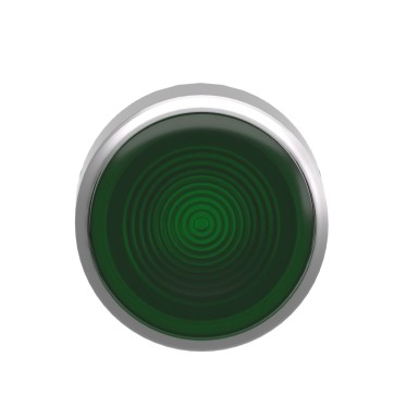 ZB4BW333S - Head for illuminated push button, Harmony XB4, metal, green flush, 22mm, universal LED, spring return, grooved lens - Schneider Electric - Head for illuminated push button, Harmony XB4, metal, green flush, 22mm, universal LED, spring return, grooved lens - Schneider Electric - 4