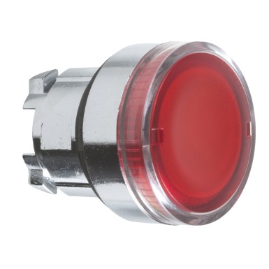 ZB4BW34 - Illuminated push button head, Harmony XB4, metal, flush, red, 22mm, spring return, plain lens for BA9s bulb - Schneider Electric - Illuminated push button head, Harmony XB4, metal, flush, red, 22mm, spring return, plain lens for BA9s bulb - Schneider Electric - 0