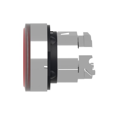 ZB4BW34 - Illuminated push button head, Harmony XB4, metal, flush, red, 22mm, spring return, plain lens for BA9s bulb - Schneider Electric - Illuminated push button head, Harmony XB4, metal, flush, red, 22mm, spring return, plain lens for BA9s bulb - Schneider Electric - 1