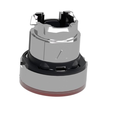 ZB4BW343S - Head for illuminated push button, Harmony XB4, metal, red flush, 22mm, universal LED, spring return, grooved lens - Schneider Electric - Head for illuminated push button, Harmony XB4, metal, red flush, 22mm, universal LED, spring return, grooved lens - Schneider Electric - 1