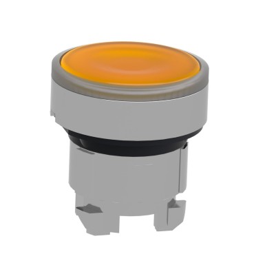 ZB4BW35 - Illuminated push button head, Harmony XB4, metal, flush, orange, 22mm, spring return, plain lens for BA9s bulb - Schneider Electric - Illuminated push button head, Harmony XB4, metal, flush, orange, 22mm, spring return, plain lens for BA9s bulb - Schneider Electric - 1