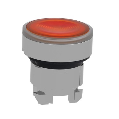 ZB4BW353S - Head for illuminated push button, Harmony XB4, metal, orange flush, 22mm, universal LED, spring return, grooved lens - Schneider Electric - Head for illuminated push button, Harmony XB4, metal, orange flush, 22mm, universal LED, spring return, grooved lens - Schneider Electric - 1