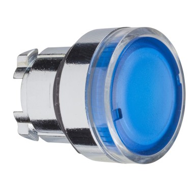 ZB4BW36 - Illuminated push button head, Harmony XB4, metal, flush, blue, 22mm, spring return, plain lens for BA9s bulb - Schneider Electric - Illuminated push button head, Harmony XB4, metal, flush, blue, 22mm, spring return, plain lens for BA9s bulb - Schneider Electric - 0