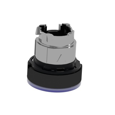 ZB4BW3637 - Head for illuminated push button, Harmony XB4, blue flush, 22mm, universal LED, spring return, plain, unmarked - Schneider Electric - Head for illuminated push button, Harmony XB4, blue flush, 22mm, universal LED, spring return, plain, unmarked - Schneider Electric - 3