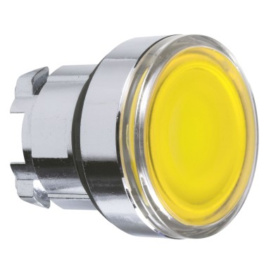 ZB4BW383 - Head for illuminated push button, Harmony XB4, metal, metal, yellow, 22mm, universal LED, spring return, plain lens - Schneider Electric - Head for illuminated push button, Harmony XB4, metal, metal, yellow, 22mm, universal LED, spring return, plain lens - Schneider Electric - 0