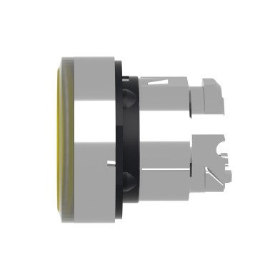 ZB4BW383 - Head for illuminated push button, Harmony XB4, metal, metal, yellow, 22mm, universal LED, spring return, plain lens - Schneider Electric - Head for illuminated push button, Harmony XB4, metal, metal, yellow, 22mm, universal LED, spring return, plain lens - Schneider Electric - 1