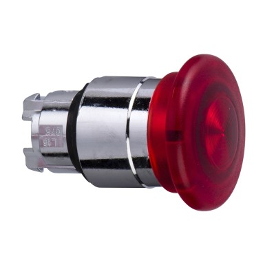 ZB4BW443 - Head for illuminated push button, Harmony XB4, metal, red mushroom 40mm, 22mm, universal LED, spring return - Schneider Electric - Head for illuminated push button, Harmony XB4, metal, red mushroom 40mm, 22mm, universal LED, spring return - Schneider Electric - 0