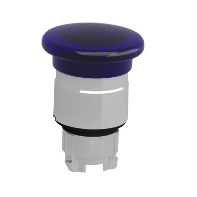 ZB4BW463 - Head for illuminated push button, Harmony XB4, metal, blue mushroom 40mm, 22mm, universal LED, spring return - Schneider Electric - Head for illuminated push button, Harmony XB4, metal, blue mushroom 40mm, 22mm, universal LED, spring return - Schneider Electric - 2