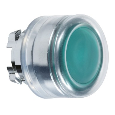 ZB4BW533 - Head for illuminated push button, Harmony XB4, metal, green flush, 22mm, universal LED, spring return, clear boot - Schneider Electric - Head for illuminated push button, Harmony XB4, metal, green flush, 22mm, universal LED, spring return, clear boot - Schneider Electric - 0