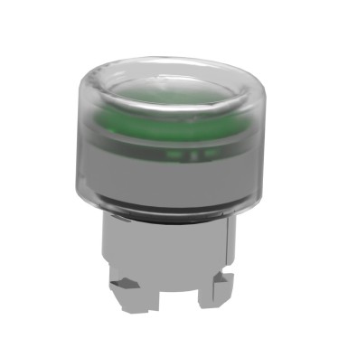 ZB4BW533 - Head for illuminated push button, Harmony XB4, metal, green flush, 22mm, universal LED, spring return, clear boot - Schneider Electric - Head for illuminated push button, Harmony XB4, metal, green flush, 22mm, universal LED, spring return, clear boot - Schneider Electric - 5