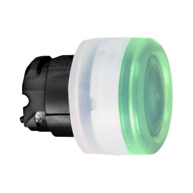 ZB4BW5337 - Head for illuminated push button, Harmony XB4, green flush pushbutton ?22 mm spring return integral - Schneider Electric - Head for illuminated push button, Harmony XB4, green flush pushbutton ?22 mm spring return integral - Schneider Electric - 0