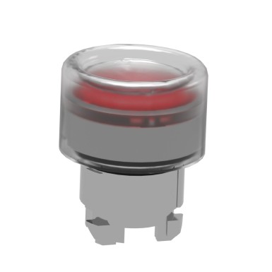 ZB4BW543 - Head for illuminated push button, Harmony XB4, metal, red flush, 22mm, universal LED, spring return, clear boot, unmarked - Schneider Electric - Head for illuminated push button, Harmony XB4, metal, red flush, 22mm, universal LED, spring return, clear boot, unmarked - Schneider Electric - 6