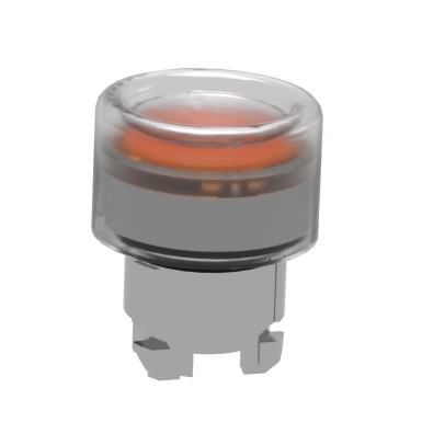 ZB4BW553 - Head for illuminated push button, Harmony XB4, metal, orange flush, 22mm, universal LED, spring return, clear boot - Schneider Electric - Head for illuminated push button, Harmony XB4, metal, orange flush, 22mm, universal LED, spring return, clear boot - Schneider Electric - 2