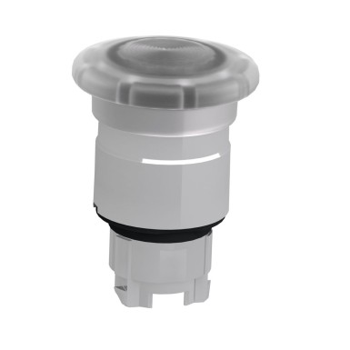 ZB4BW613 - Head for illuminated push button, Harmony XB4, white, mushroom 40mm, 22mm, latching, push-pull to release, universal LED, unmarked - Schneider Electric - Head for illuminated push button, Harmony XB4, white, mushroom 40mm, 22mm, latching, push-pull to release, universal LED, unmarked - Schneider Electric - 2