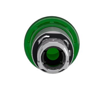 ZB4BW633 - Head for illuminated push button, Harmony XB4, green mushroom 40mm, 22mm, latching, push-pull to release, universal LED, unmarked - Schneider Electric - Head for illuminated push button, Harmony XB4, green mushroom 40mm, 22mm, latching, push-pull to release, universal LED, unmarked - Schneider Electric - 3