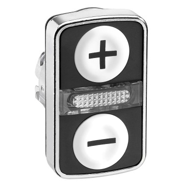 ZB4BW7A1715 - Head for illuminated double headed push button, Harmony XB4, white flush/white flush pushbutton Ш22 mm with marking - Schneider Electric - Head for illuminated double headed push button, Harmony XB4, white flush/white flush pushbutton Ш22 mm with marking - Schneider Electric - 0