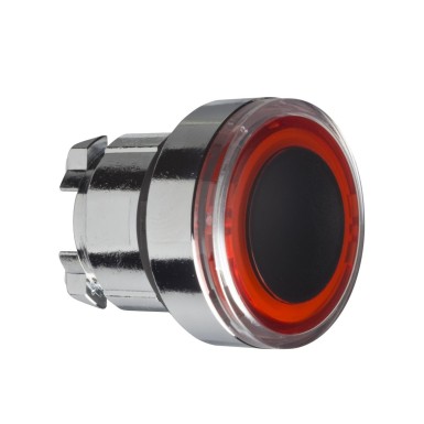 ZB4BW943 - Head for illuminated push button, Harmony XB4, metal, red flush, 22mm, universal LED, spring return, illuminated ring - Schneider Electric - Head for illuminated push button, Harmony XB4, metal, red flush, 22mm, universal LED, spring return, illuminated ring - Schneider Electric - 0