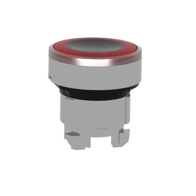 ZB4BW943 - Head for illuminated push button, Harmony XB4, metal, red flush, 22mm, universal LED, spring return, illuminated ring - Schneider Electric - Head for illuminated push button, Harmony XB4, metal, red flush, 22mm, universal LED, spring return, illuminated ring - Schneider Electric - 2