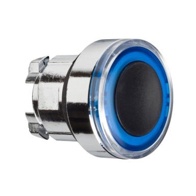 ZB4BW963 - Head for illuminated push button, Harmony XB4, metal, blue flush, 22mm, universal LED, spring return, illuminated ring - Schneider Electric - Head for illuminated push button, Harmony XB4, metal, blue flush, 22mm, universal LED, spring return, illuminated ring - Schneider Electric - 0