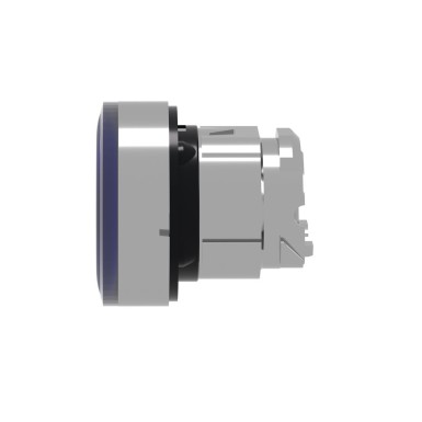 ZB4BW963 - Head for illuminated push button, Harmony XB4, metal, blue flush, 22mm, universal LED, spring return, illuminated ring - Schneider Electric - Head for illuminated push button, Harmony XB4, metal, blue flush, 22mm, universal LED, spring return, illuminated ring - Schneider Electric - 1