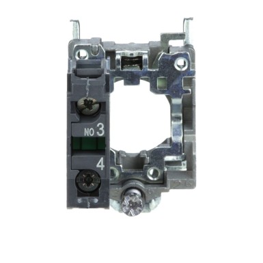 ZB4BZ101 - Single contact block with body fixing collar, Harmony XB4, metal, screw clamp terminal, 1NO - Schneider Electric - Single contact block with body fixing collar, Harmony XB4, metal, screw clamp terminal, 1NO - Schneider Electric - 2