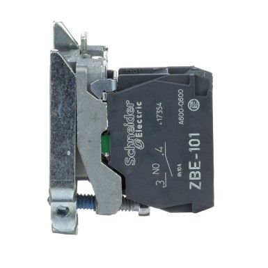 ZB4BZ101 - Single contact block with body fixing collar, Harmony XB4, metal, screw clamp terminal, 1NO - Schneider Electric - Single contact block with body fixing collar, Harmony XB4, metal, screw clamp terminal, 1NO - Schneider Electric - 1