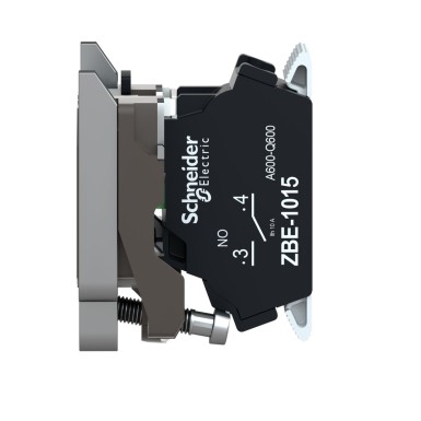 ZB4BZ1015 - Harmony XB4, Single contact block with body/fixing collar, metal, spring clamp terminal, 1 NO - Schneider Electric - Harmony XB4, Single contact block with body/fixing collar, metal, spring clamp terminal, 1 NO - Schneider Electric - 4