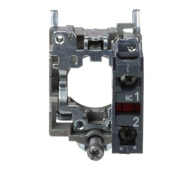 ZB4BZ102 - Single contact block with body fixing collar, Harmony XB4, metal, screw clamp terminal, 1NC - Schneider Electric - Single contact block with body fixing collar, Harmony XB4, metal, screw clamp terminal, 1NC - Schneider Electric - 1