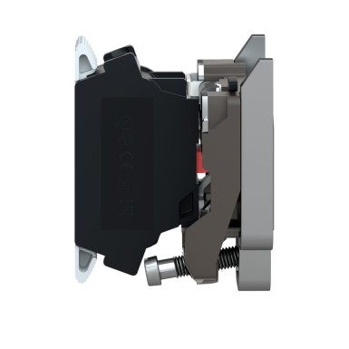 ZB4BZ1025 - Harmony XB4, Single contact block with body/fixing collar, metal, spring clamp terminal, 1 NC - Schneider Electric - Harmony XB4, Single contact block with body/fixing collar, metal, spring clamp terminal, 1 NC - Schneider Electric - 1