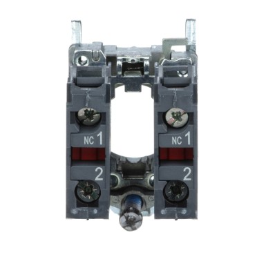 ZB4BZ104 - Single contact block with body fixing collar, Harmony XB4, metal, screw clamp terminal, 2NC - Schneider Electric - Single contact block with body fixing collar, Harmony XB4, metal, screw clamp terminal, 2NC - Schneider Electric - 4