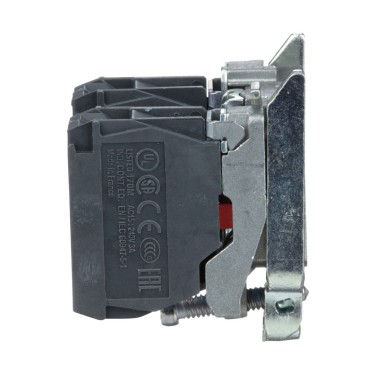 ZB4BZ105 - Single contact block with body fixing collar, Harmony XB4, metal, screw clamp terminal, 1NO+1NC - Schneider Electric - Single contact block with body fixing collar, Harmony XB4, metal, screw clamp terminal, 1NO+1NC - Schneider Electric - 1