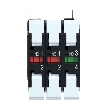 ZB4BZ1055 - Harmony XB4, Single contact block with body/fixing collar, metal, spring clamp terminal, 1 NO + 1 NC - Schneider Electric - Harmony XB4, Single contact block with body/fixing collar, metal, spring clamp terminal, 1 NO + 1 NC - Schneider Electric - 3