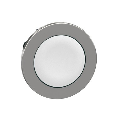 ZB4FA1 - Flush mounted push button head, Harmony XB4, metal, white, 30mm, spring return, unmarked - Schneider Electric - Flush mounted push button head, Harmony XB4, metal, white, 30mm, spring return, unmarked - Schneider Electric - 0