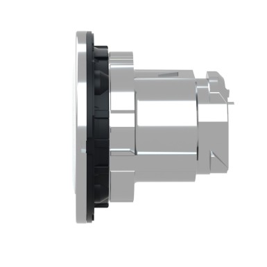 ZB4FA1 - Flush mounted push button head, Harmony XB4, metal, white, 30mm, spring return, unmarked - Schneider Electric - Flush mounted push button head, Harmony XB4, metal, white, 30mm, spring return, unmarked - Schneider Electric - 3