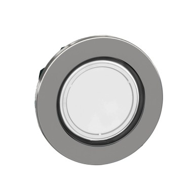 ZB4FA18 - Head for illuminated push button, Harmony XB4, metal, white flush mounted, 30mm, universal LED, for legend of insertion - Schneider Electric - Head for illuminated push button, Harmony XB4, metal, white flush mounted, 30mm, universal LED, for legend of insertion - Schneider Electric - 0