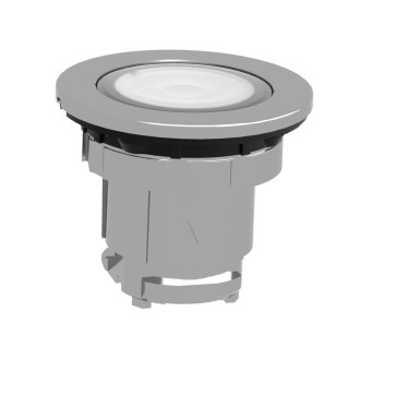 ZB4FA18 - Head for illuminated push button, Harmony XB4, metal, white flush mounted, 30mm, universal LED, for legend of insertion - Schneider Electric - Head for illuminated push button, Harmony XB4, metal, white flush mounted, 30mm, universal LED, for legend of insertion - Schneider Electric - 2