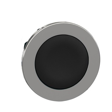 ZB4FA2 - Flush mounted push button head, Harmony XB4, metal, black, 30mm, spring return, unmarked - Schneider Electric - Flush mounted push button head, Harmony XB4, metal, black, 30mm, spring return, unmarked - Schneider Electric - 0