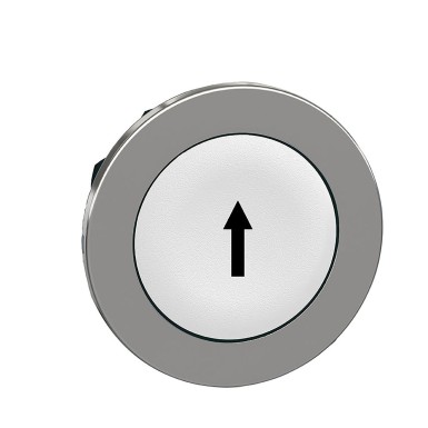 ZB4FA334 - Flush mounted push button head, Harmony XB4, metal, white, 30mm, spring return, marked UP ARROW - Schneider Electric - Flush mounted push button head, Harmony XB4, metal, white, 30mm, spring return, marked UP ARROW - Schneider Electric - 0