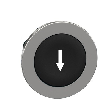 ZB4FA335 - Flush mounted push button head, Harmony XB4, metal, black, 30mm, spring return, marked DOWN ARROW - Schneider Electric - Flush mounted push button head, Harmony XB4, metal, black, 30mm, spring return, marked DOWN ARROW - Schneider Electric - 0